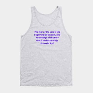 Bible Verse Proverbs 9:10 Tank Top